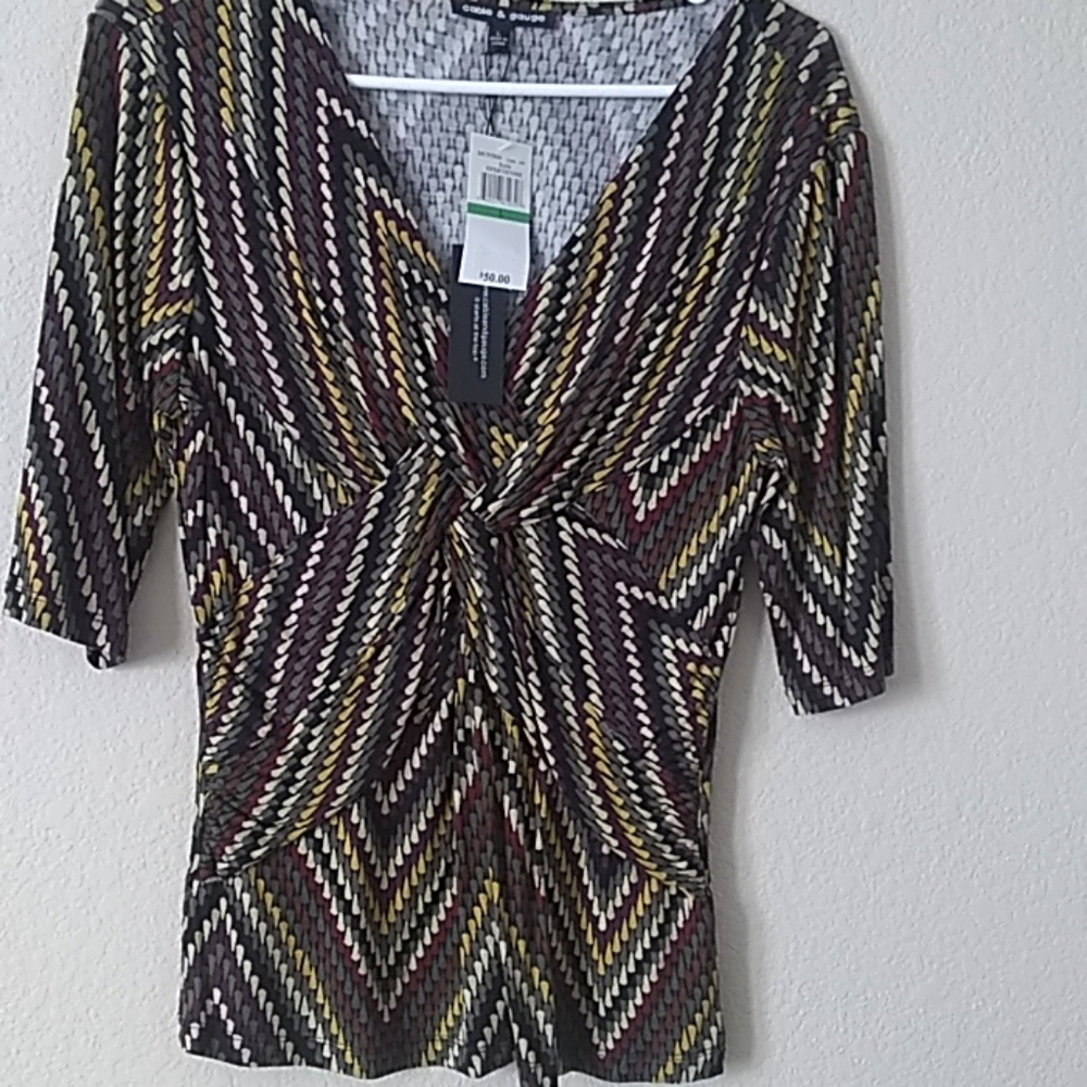 Cable and Gauge multi color blouse